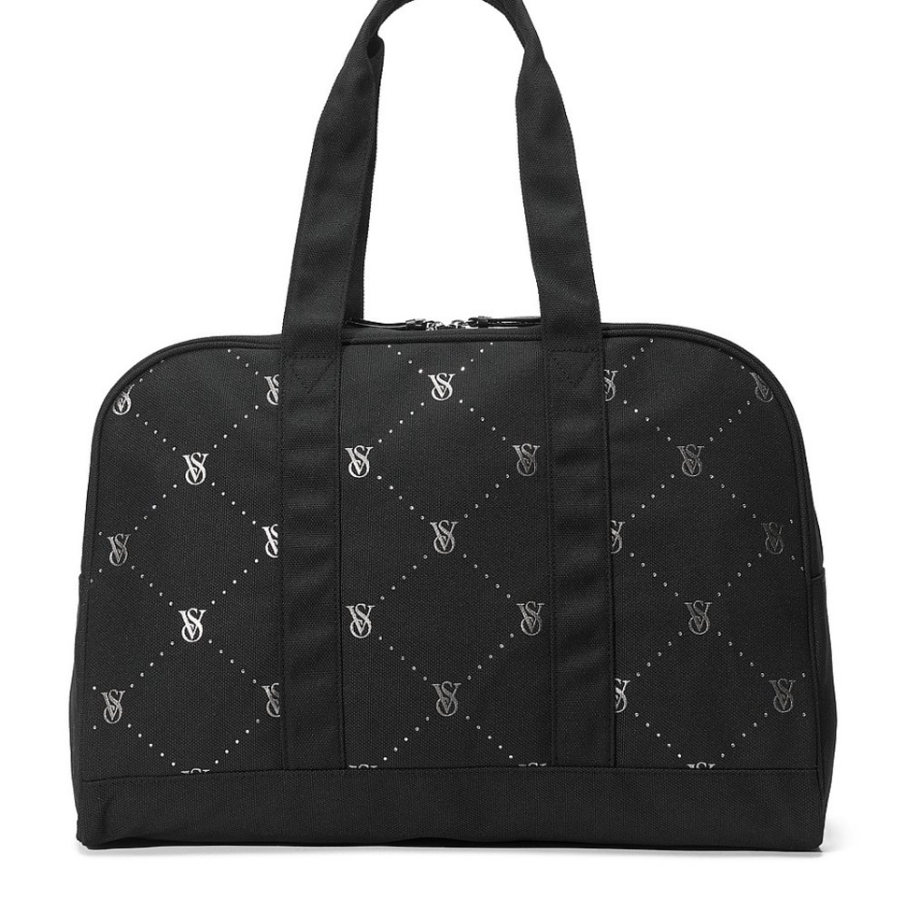 Stylish Black Bag Silver Logo